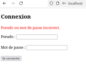 Page de connexion minimaliste